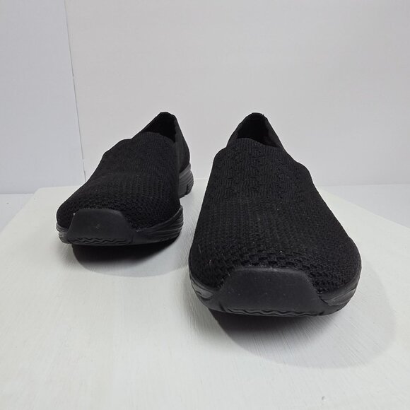 Skechers Classic Fit Shoes Womens Size 7.5 Black Slip On Memory Foam Comfort - Picture 3 of 10